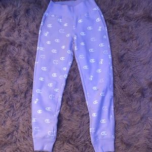 Purple Champion logo Sweatpants
